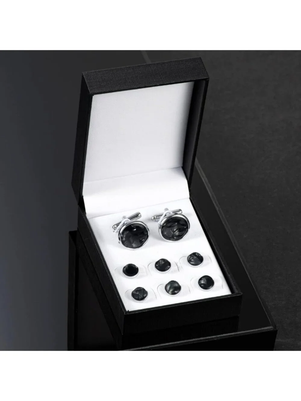 Elegant Mother of Pearl Cufflinks & Studs Set for Tuxedo, Wedding & Business